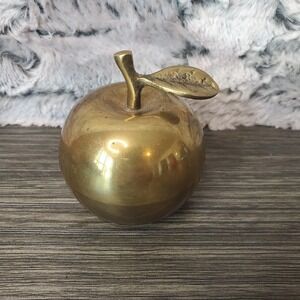 Brass Natural Patina Apple Bell Teacher Gift  Present‎ Desk Decoration NICE RING